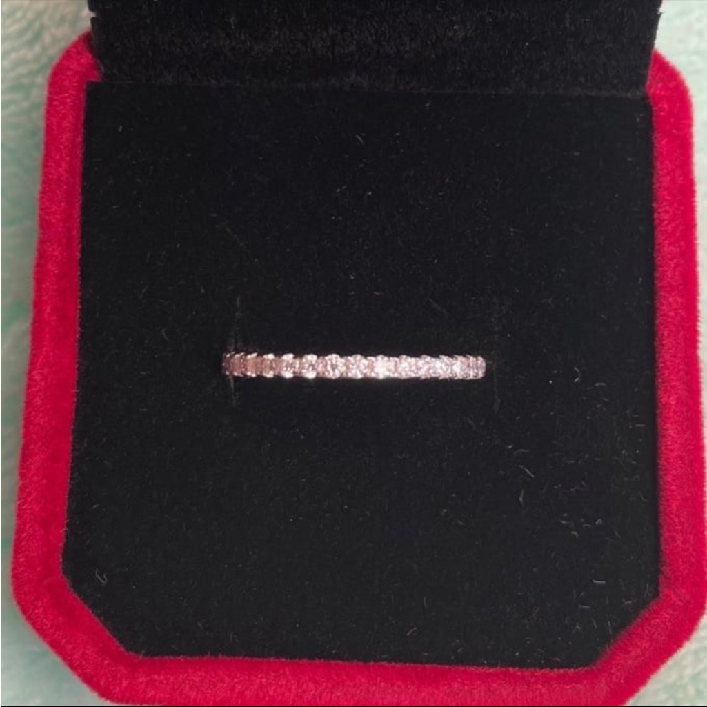 Lovely Classic Style Certified .36 Carat White Moissanite Diamond Band